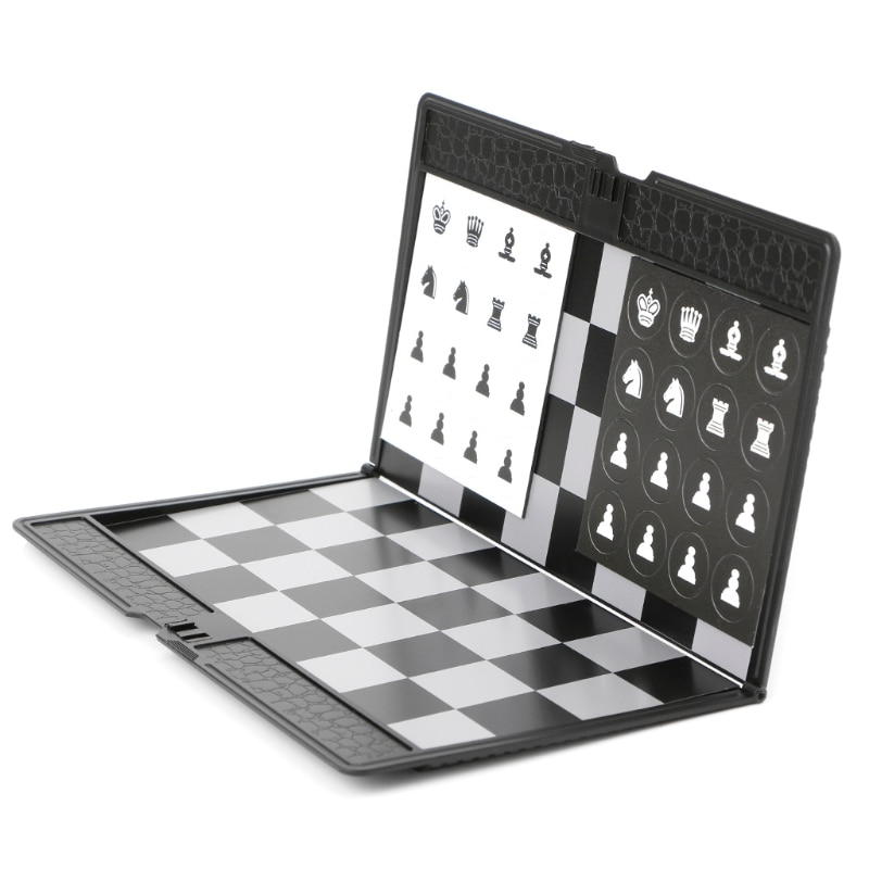 포켓 접이식 마그네틱 국제 체스 세트, 보드 체커, 여행자, 비행기 X3UA